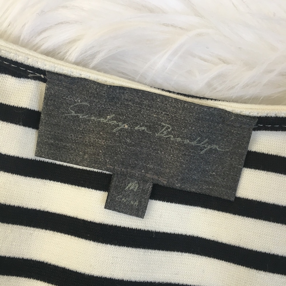 Anthropologie Black and White Stripe Cardigan - Picture 7 of 8